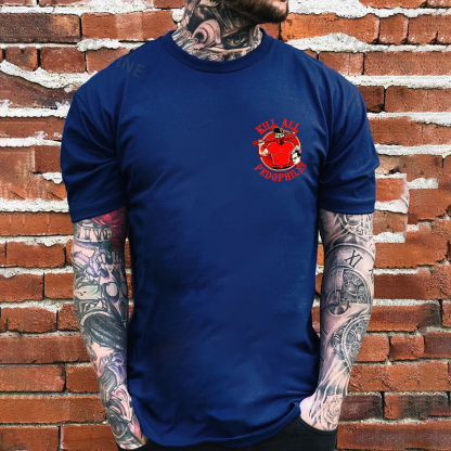 KILL ALL PEDOPHILES Practical Action Black Print T-shirt