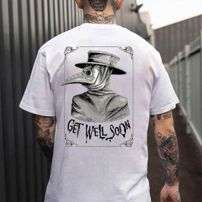 GET WELL SONG Doctor Crow Graphic Print T-shirt