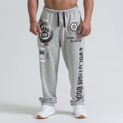 Letter Icon Graphic Comfortable Men's Print Sweatpants