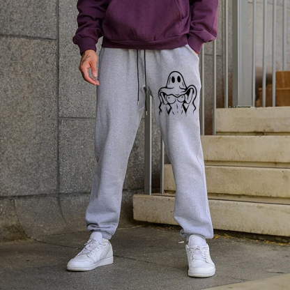 Naughty Ghost with A Good Figure Men's Print Sweatpants