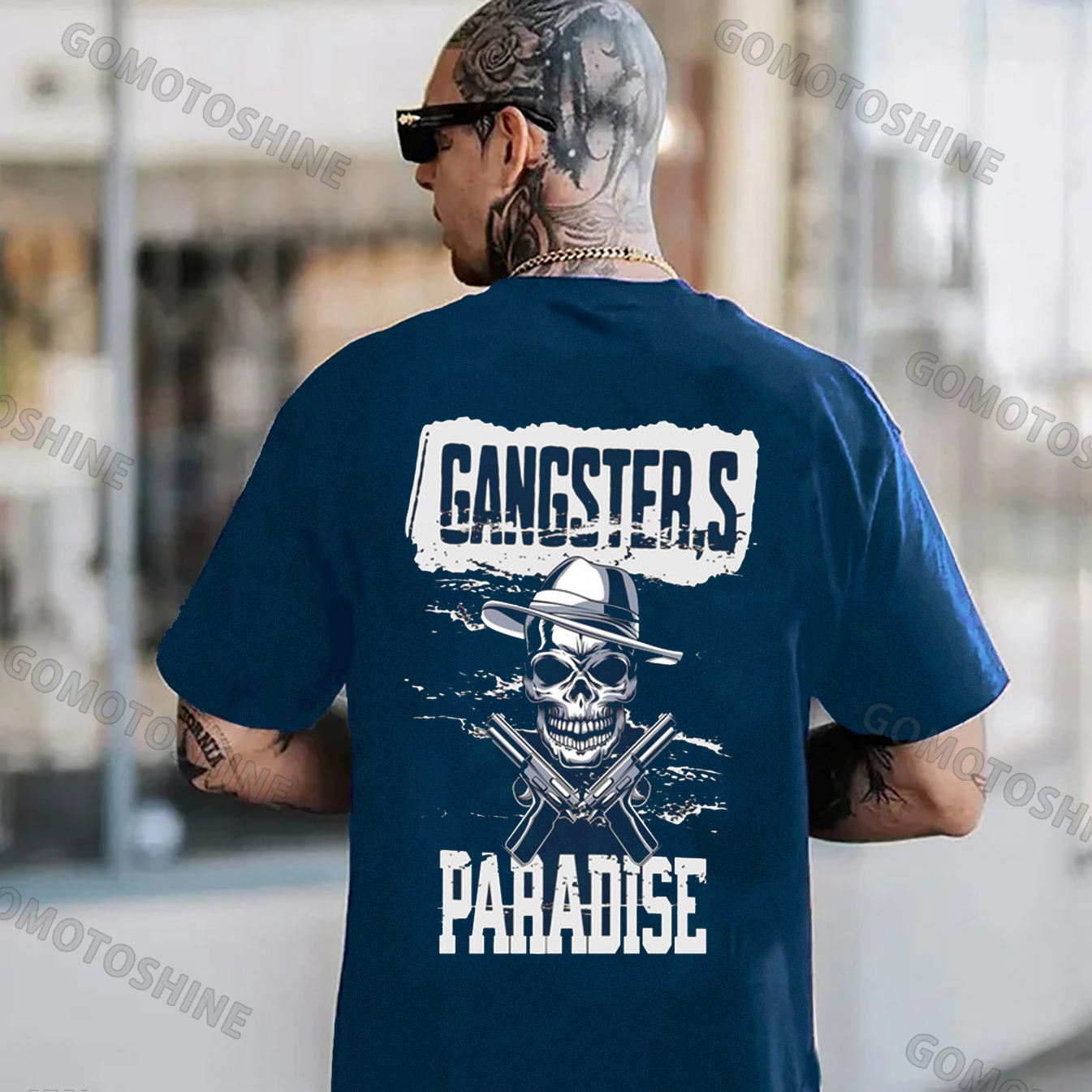 GANGSTER'S PARADISE Skull Print Men's T-Shirt