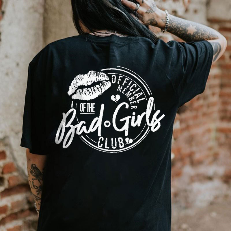 BAD GIRLS CLUB Red Lips Print Women's T-shirt