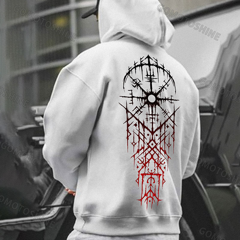 Runes Print Men's Hoodie