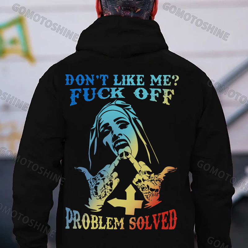 DON'T LIKE ME FUCK OFF Defiant Nun Print Men's Hoodie
