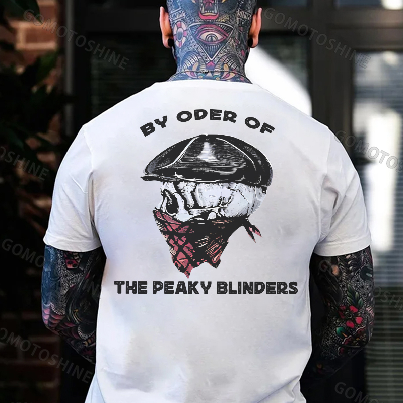 BY ODER OF THE PEAKY BLINDERS Skull Print Men's T-Shirt