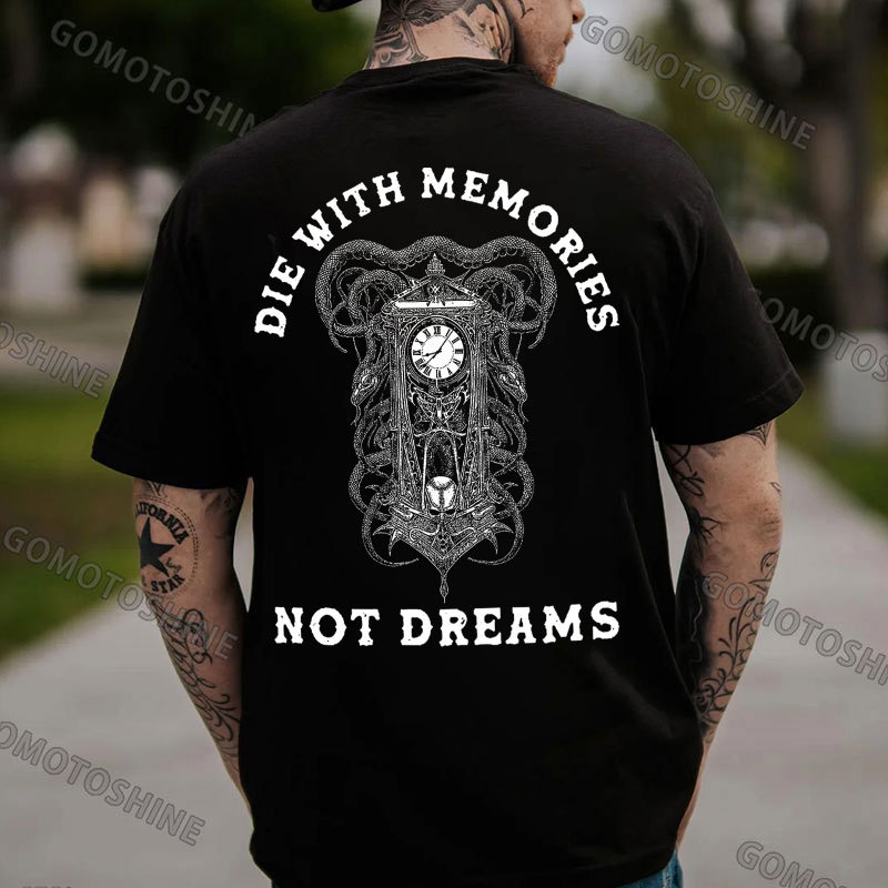 DIE WITH MEMORIES NOT DREAMS Ancient Bell Print Men's T-Shirt