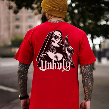 UNHOLY Gangster Nun Print Men's T-Shirt