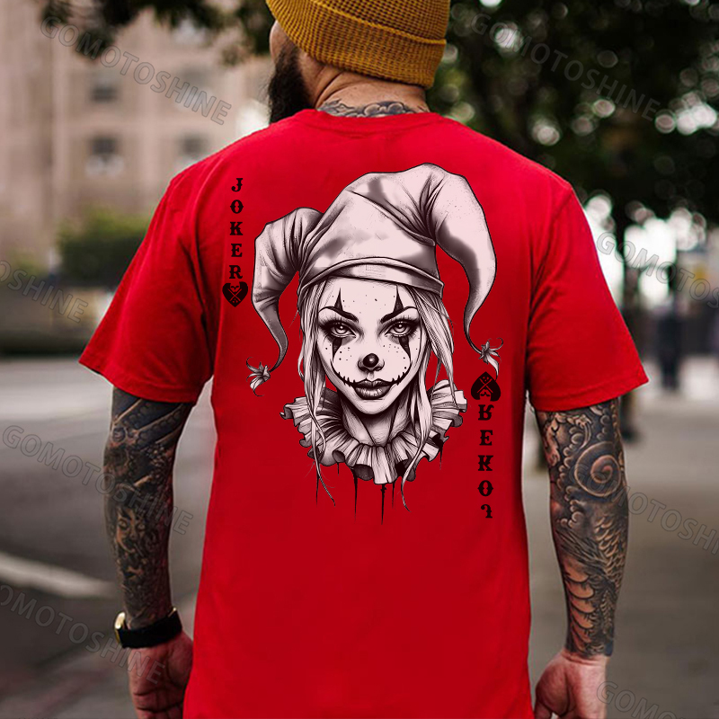 POKER JOKER Joker Lady Print Men's T-Shirt