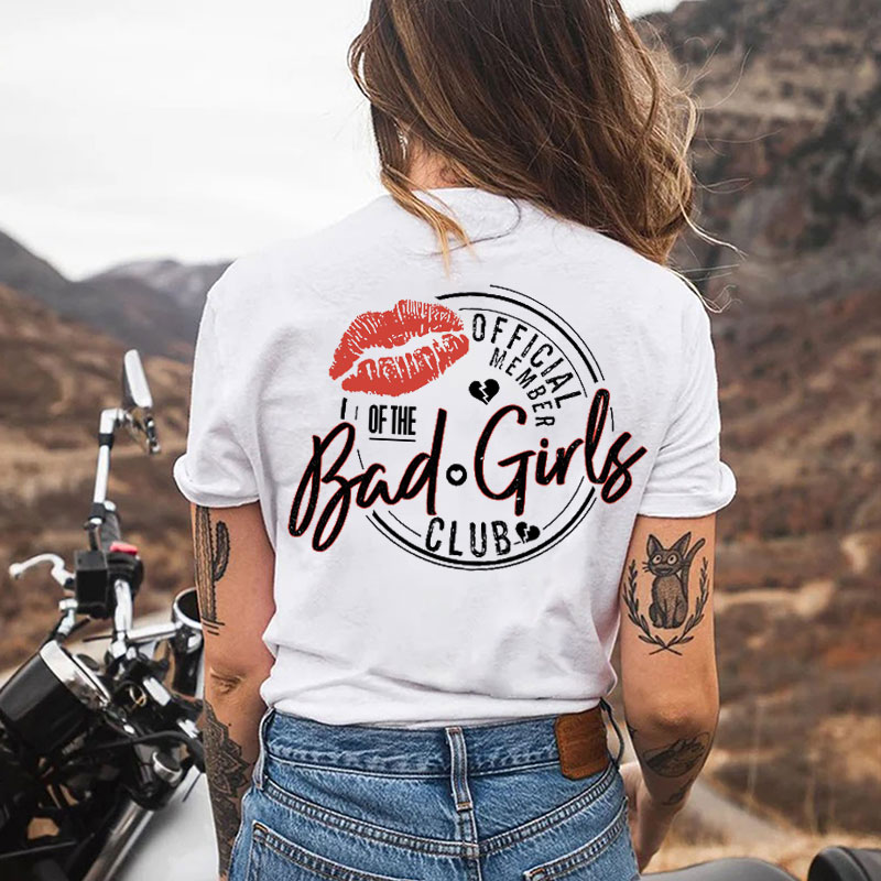 BAD GIRLS CLUB Red Lips Print Women's T-shirt