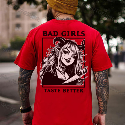 BAD GIRLS TASTE BETTER Bad Devil Girl Print Men's T-Shirt