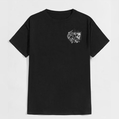 DEAD INSIDE BUT CAFFEINATED Skull Black Print T-shirt