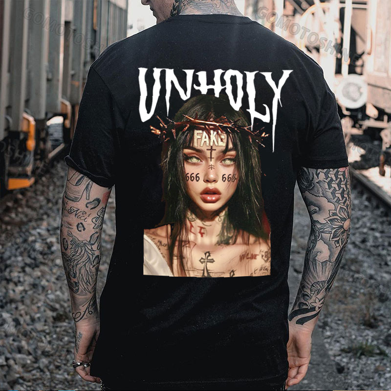 UNHOLY Thorn Crown Girl Print Men's T-Shirt
