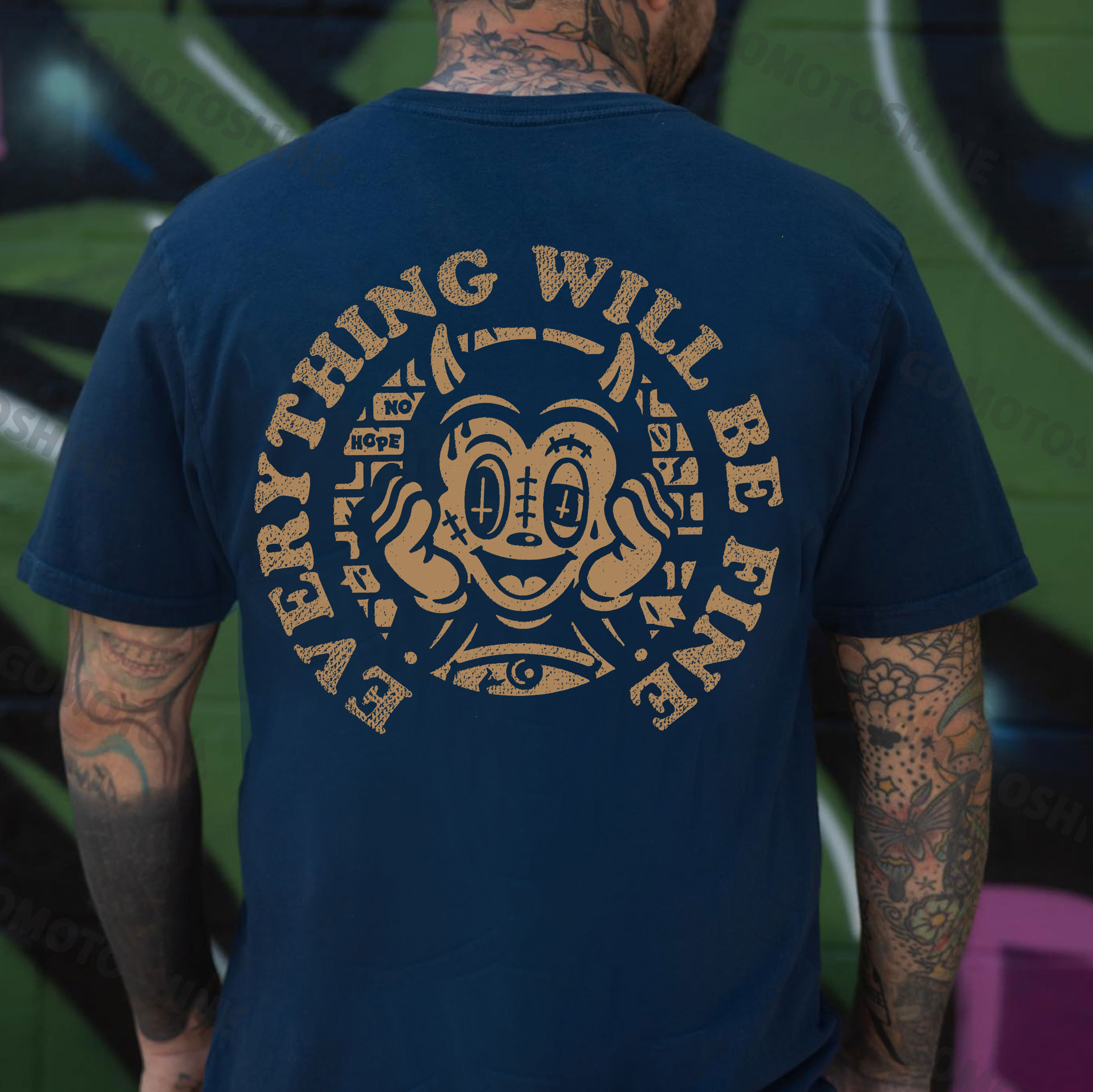 EVERYTHING WILL BE FINE Little Devil Print Men's T-Shirt