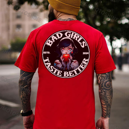 BAD GIRLS TASTE BETTER Bad Girl And Poison Apple Print Men's T-Shirt