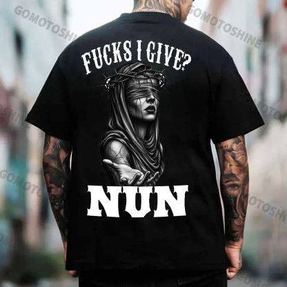 FUCKS I GIVE NUN Thorn Nun Print Men's T-Shirt