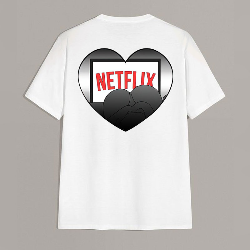 NETFLIX Sexy Ass in the Heart White Print T-shirt
