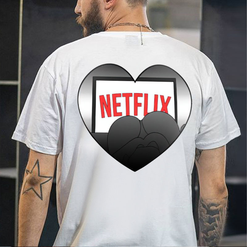 NETFLIX Sexy Ass in the Heart White Print T-shirt
