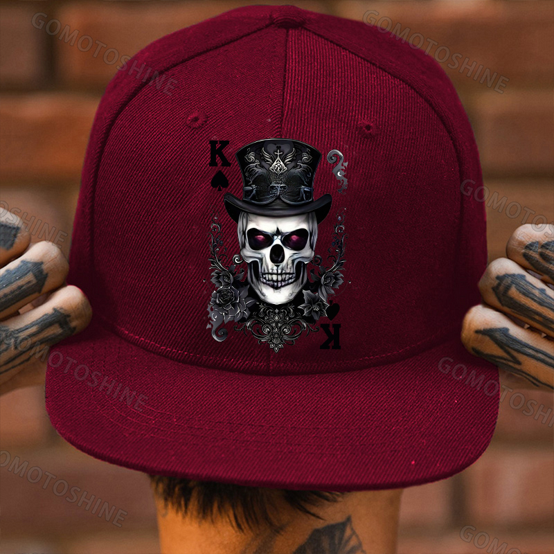POKER K Spades Magician Skull Fashion Cap