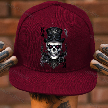 POKER K Spades Magician Skull Fashion Cap