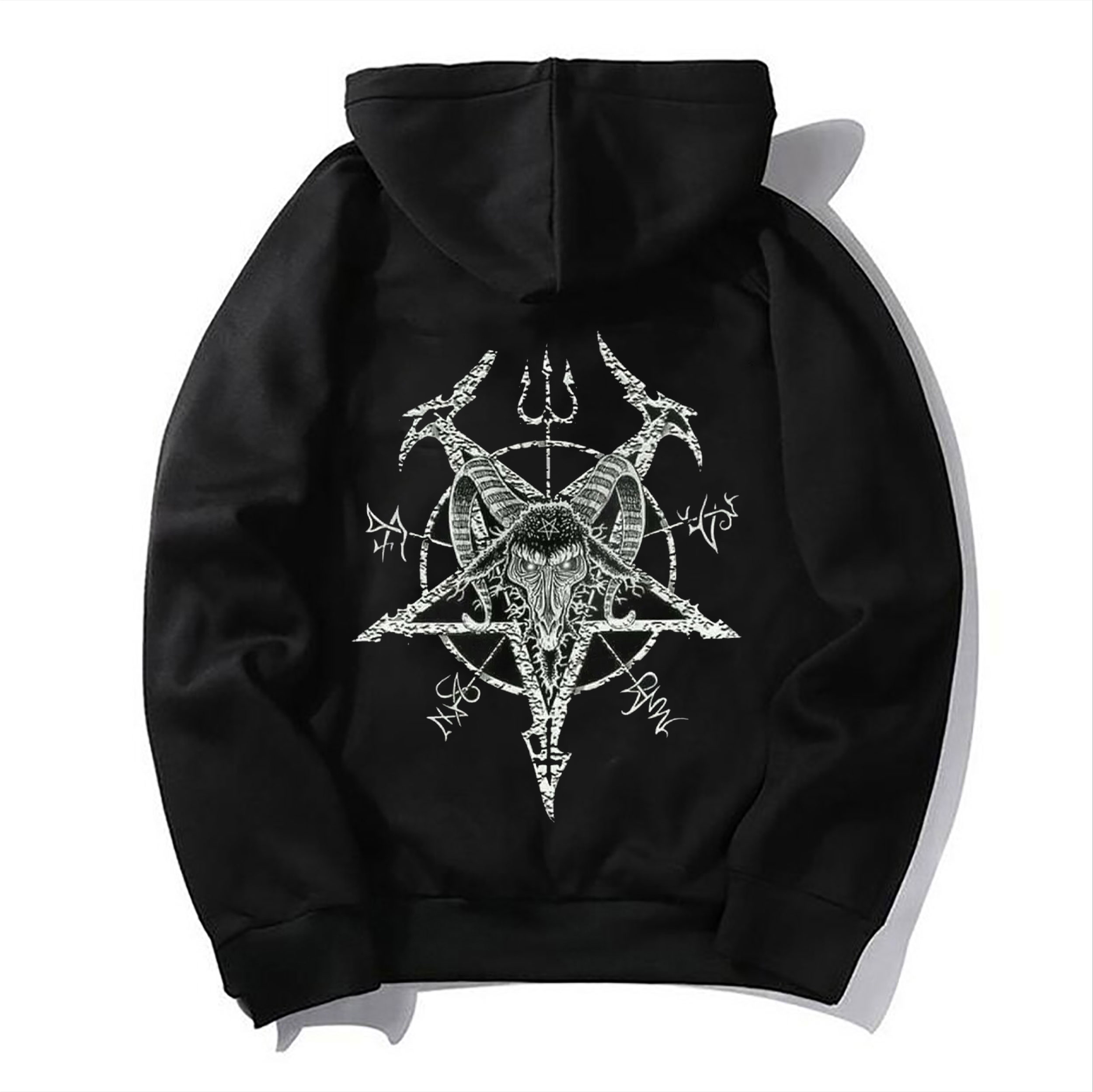 Beast Head and Spear Ancient Black Print Hoodie