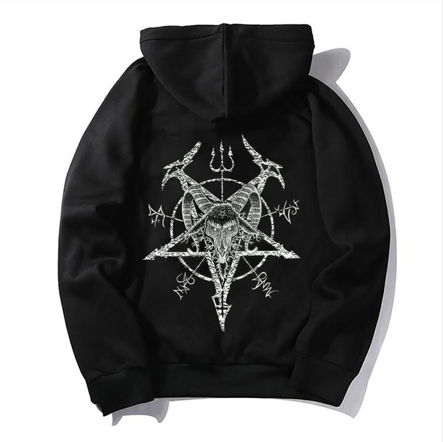 Beast Head and Spear Ancient Black Print Hoodie