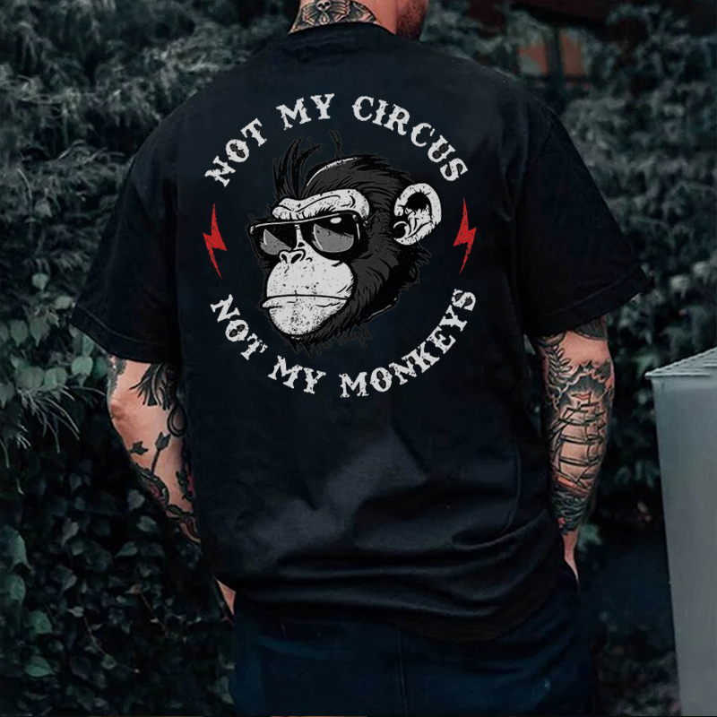 NOT MY CIRCUS NOT MY MONKEYS Orangutan Print Men's T-shirt