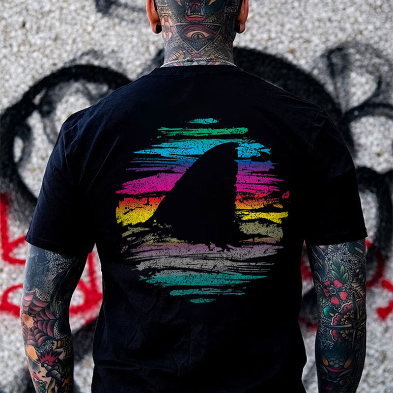 Shark Fin Print Men's T-shirt