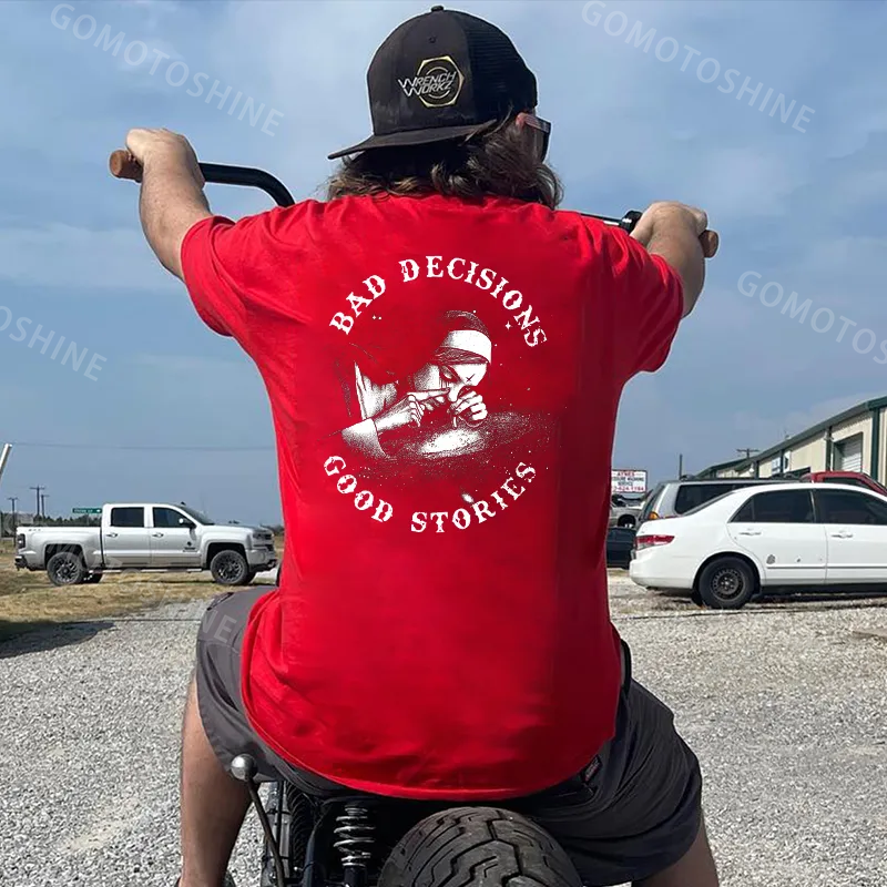 BAD DECISIONS GOOD STORIES Nun Smoking Black Print T-Shirt Image - 7