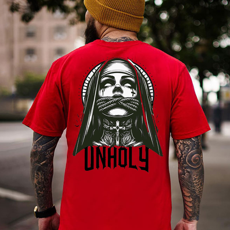 UNHOLY Tied Nun Print Men's T-Shirt