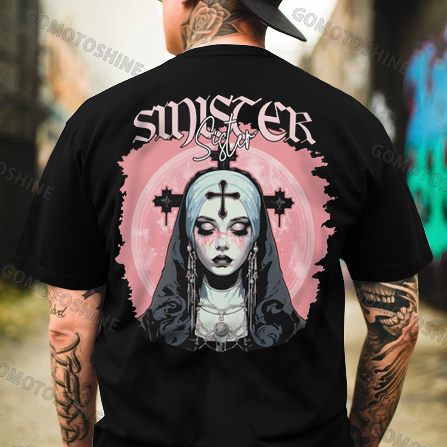 SINISTER Divine Nun Print Men's T-Shirt