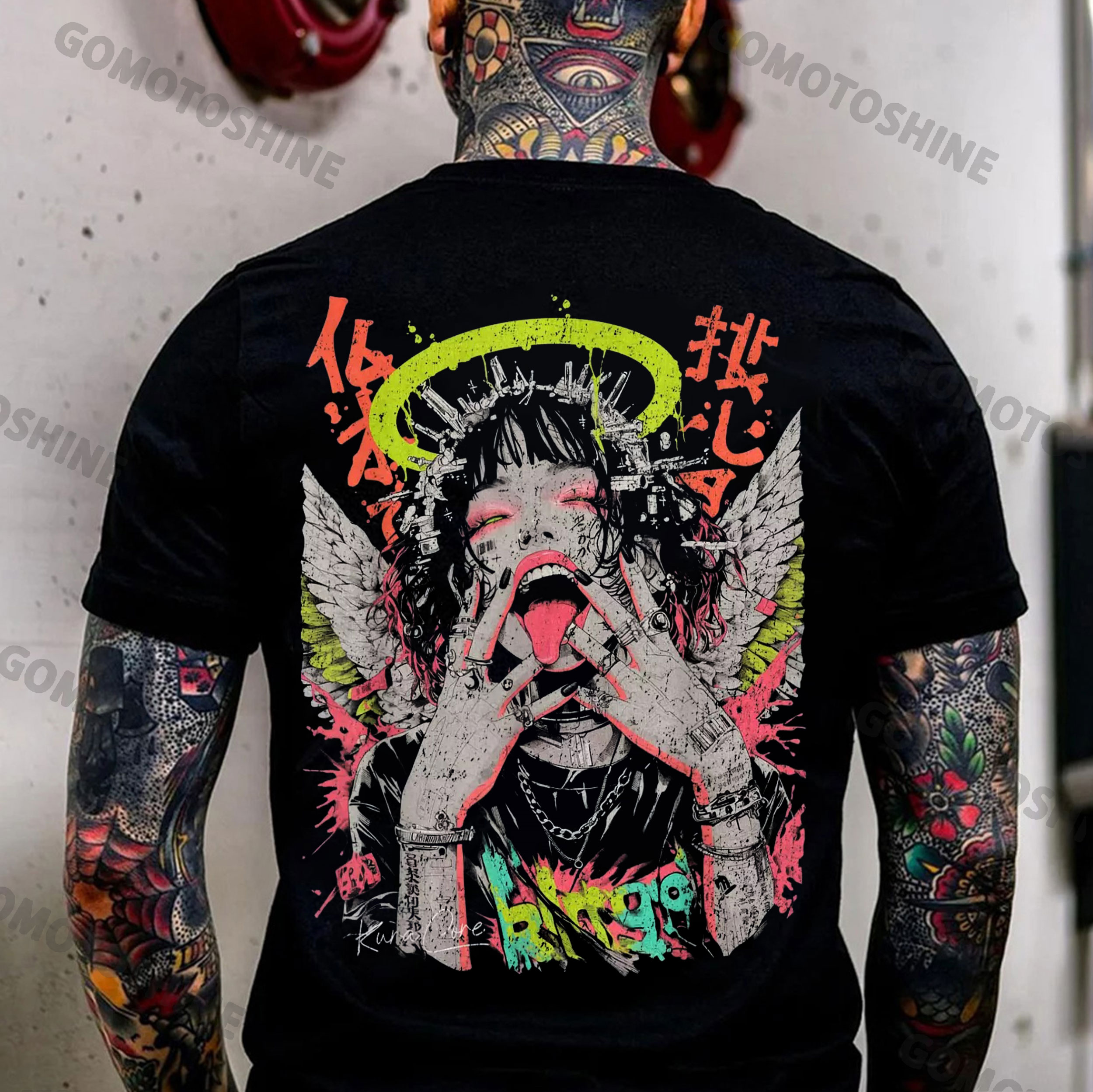 Crazy Angel Girl Print Men's T-Shirt