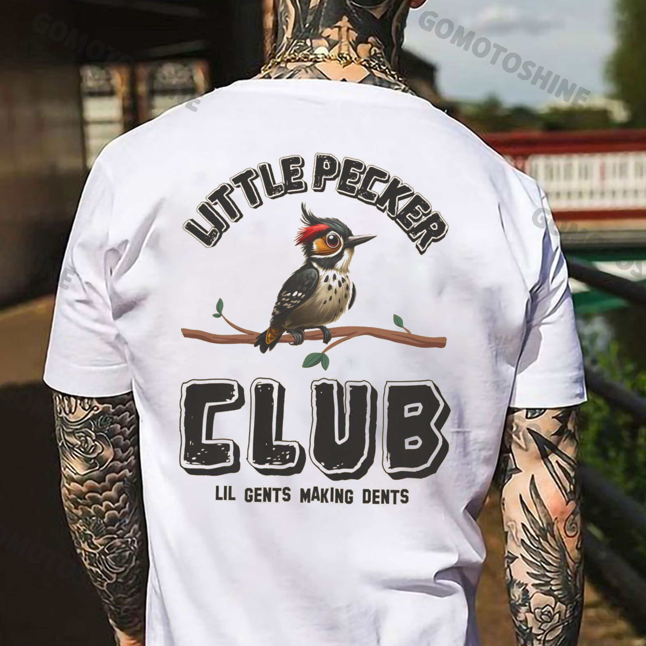 LITTLE PECKER CLUB LIL GENTS MAKING DENTS Print Men's T-Shirt