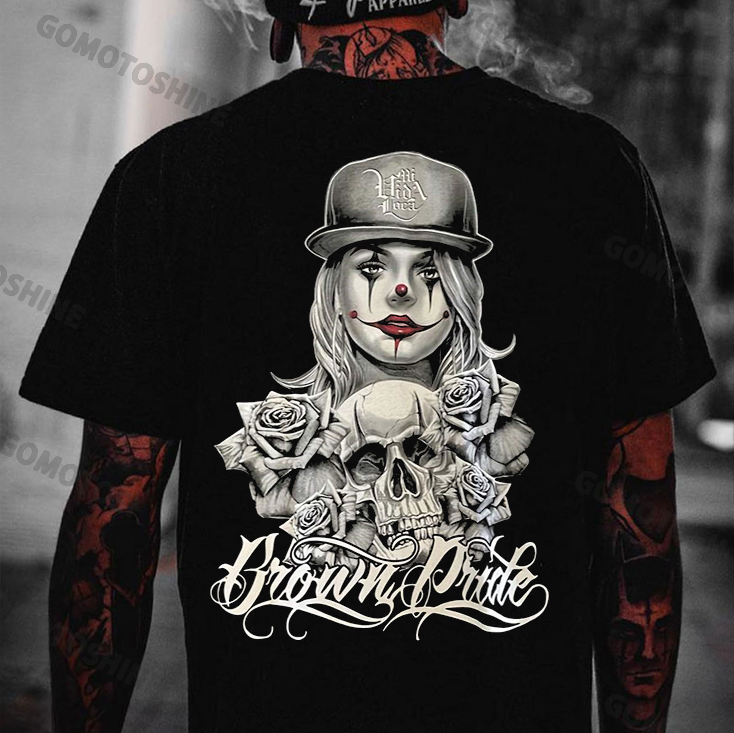 Brown Pride Joker Girl Print Men's T-Shirt