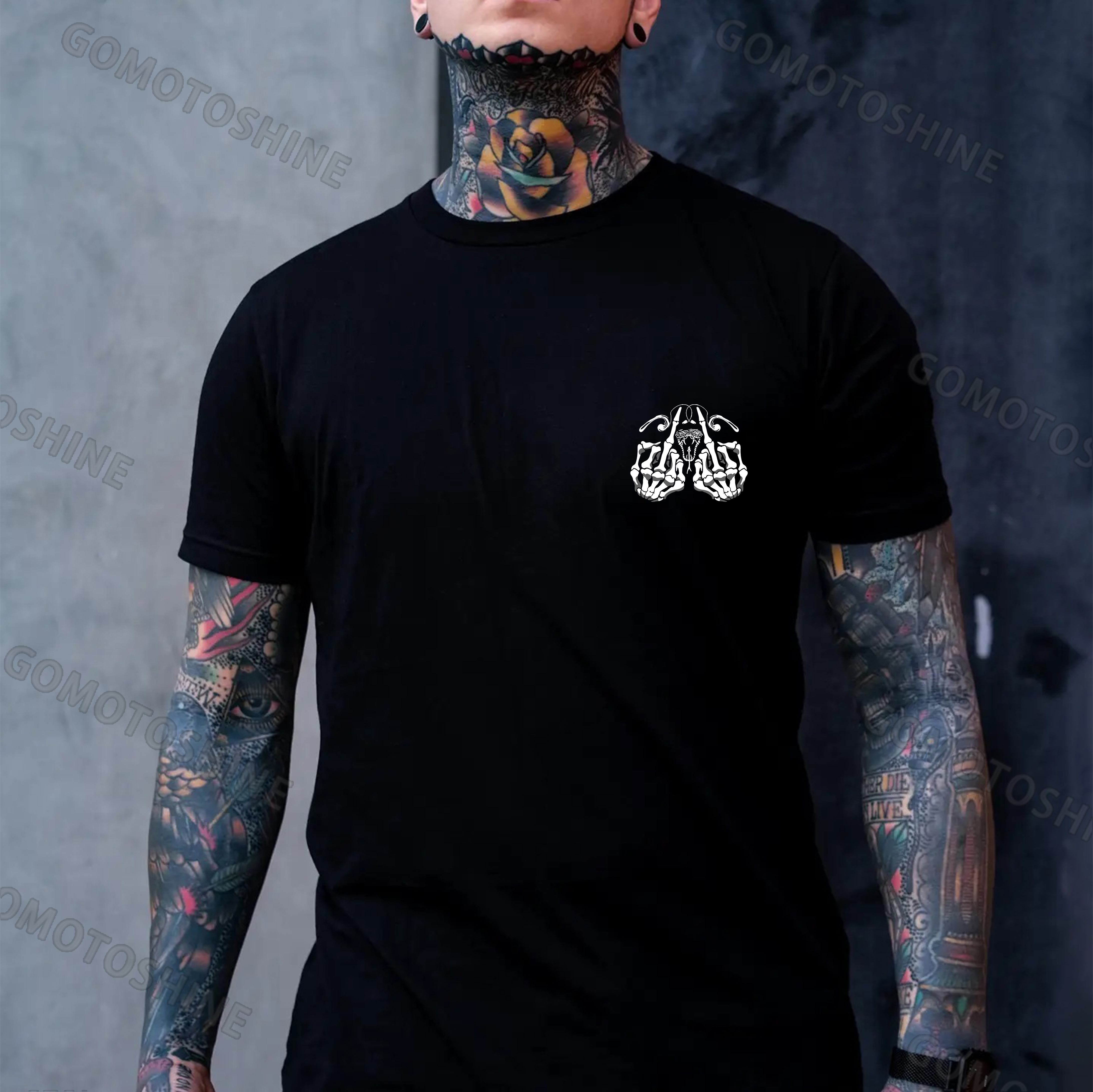 F*CK AROUND AND FIND OUT Bones Black Print T-shirt
