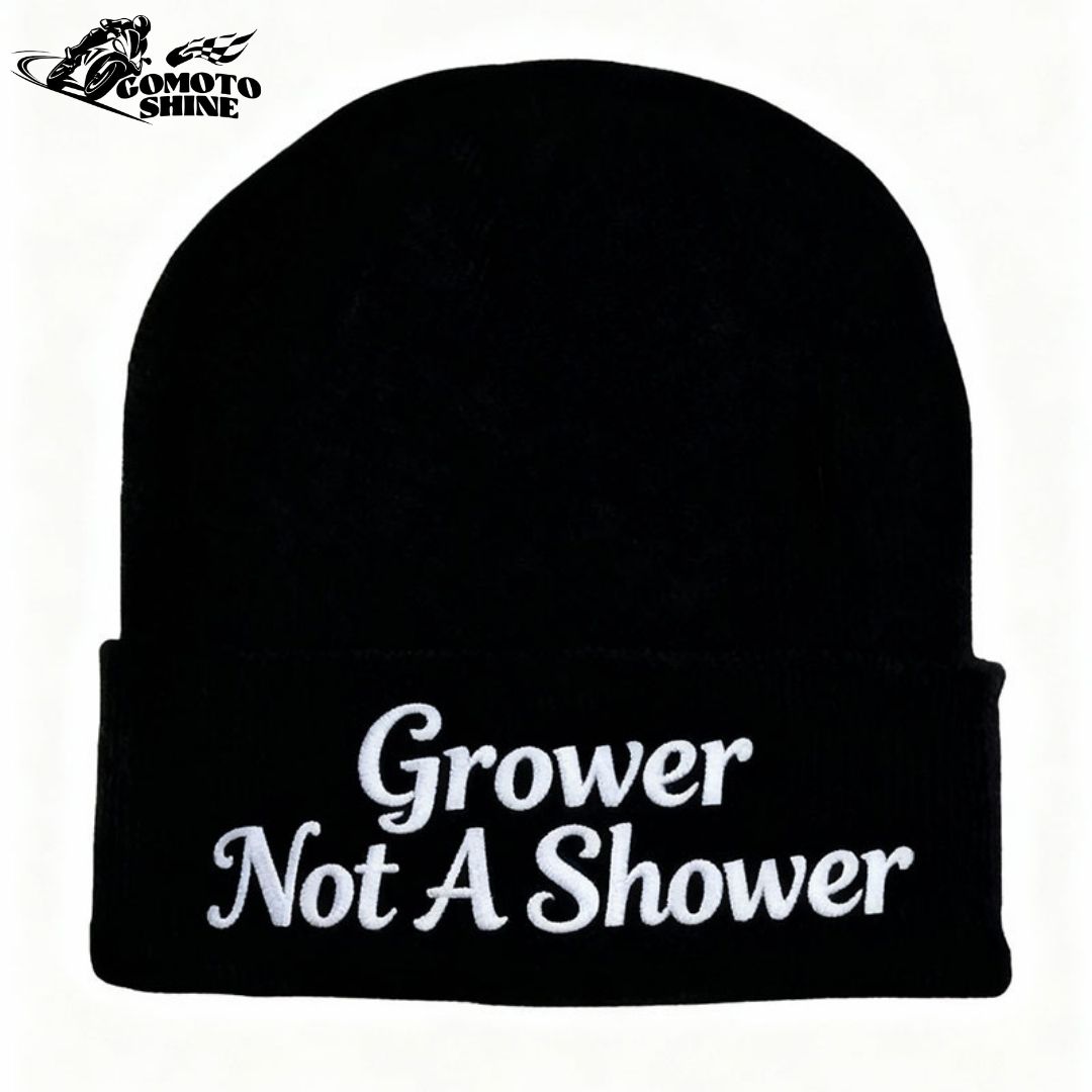 Grower Not A Shower Embroidery Knit Cuffed Beanie