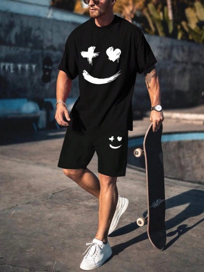 Delight Emoji with Heart Printed Suit