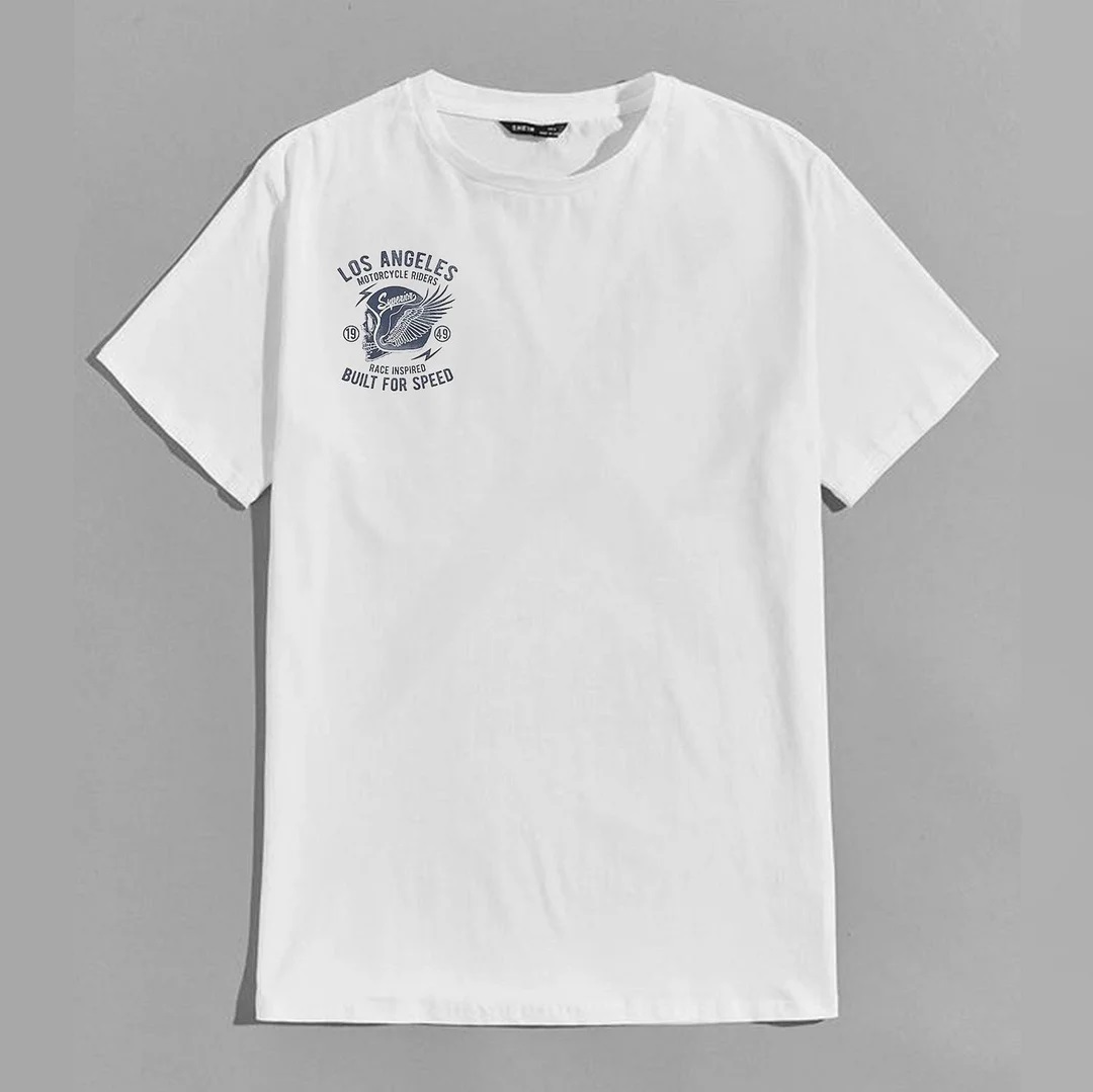 LOS ANGELES - BUILT FOR SPEED White Print T-shirt