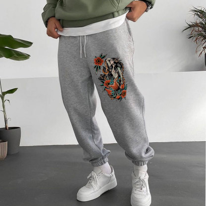 Mythological Goddess Mermaid Men's Print Sweatpants