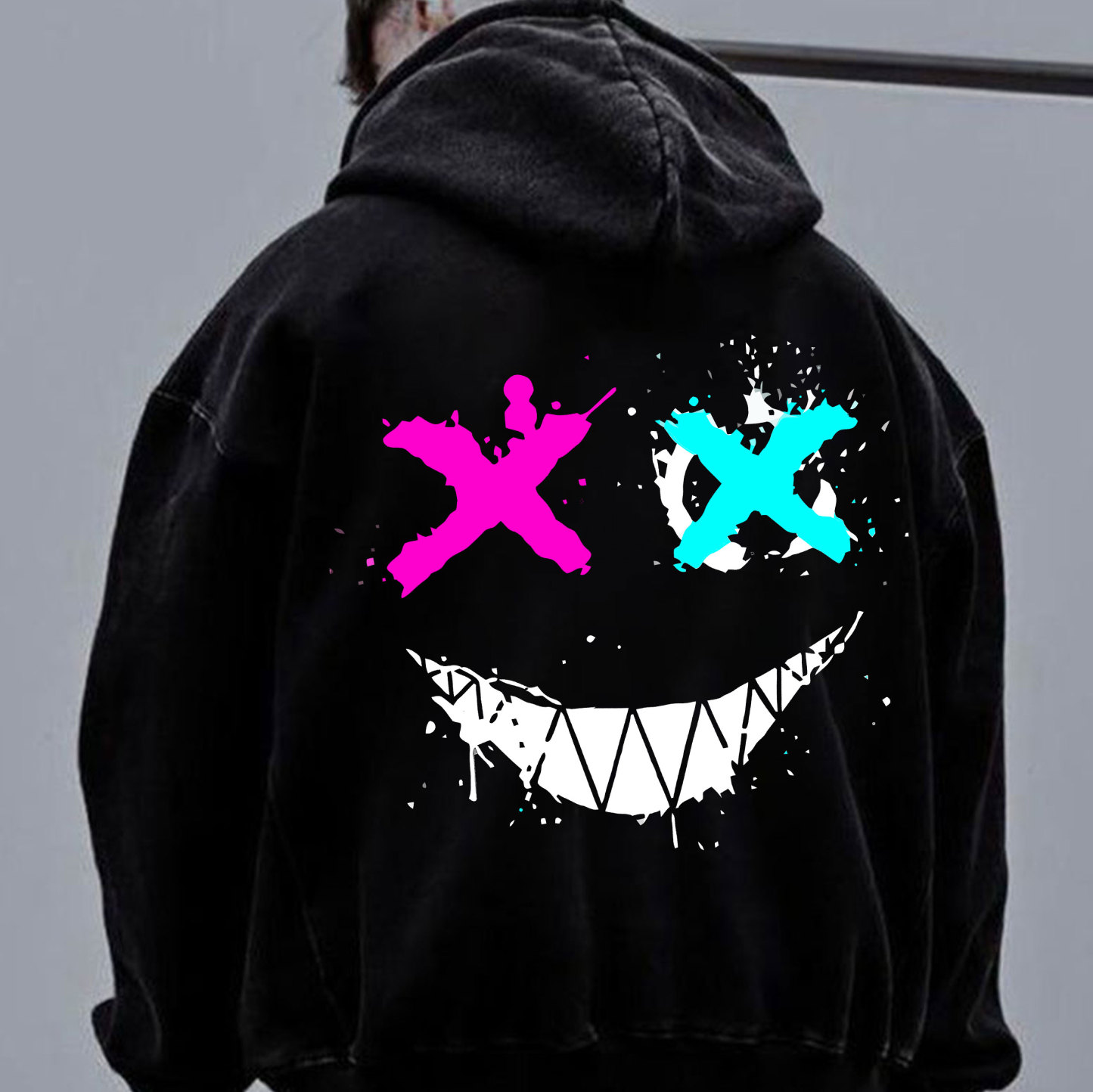 Evil Emoji Modern Style Black Print Hoodie