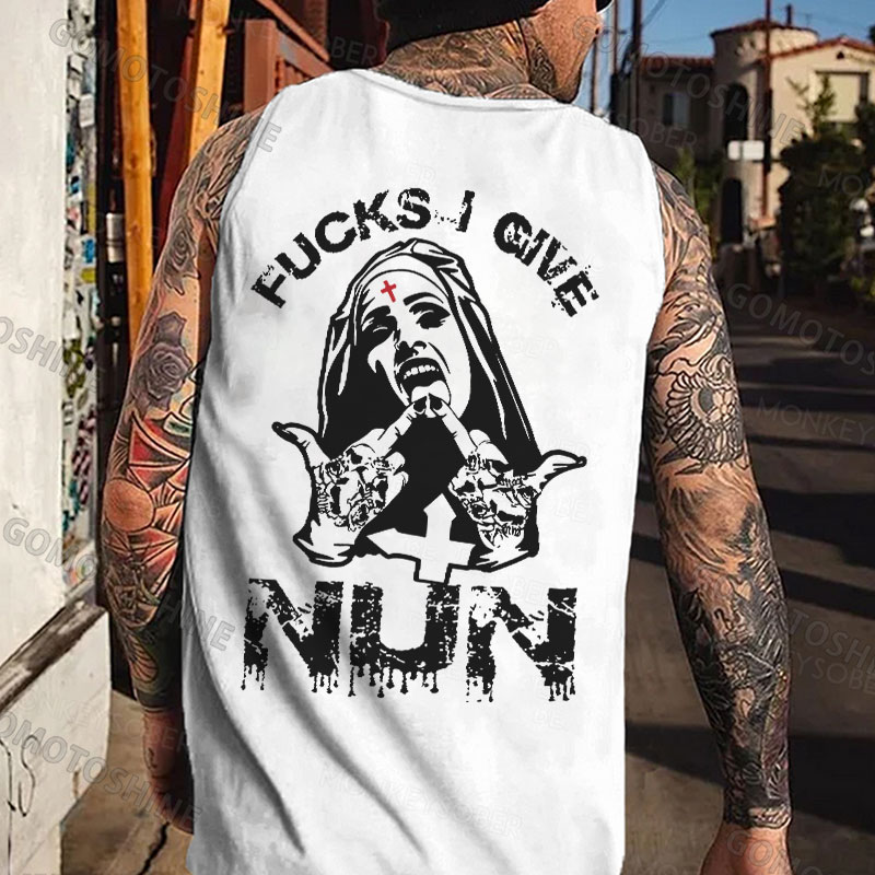 F*CKS I GIVE NUN Defiant Nun Print Men's Vest