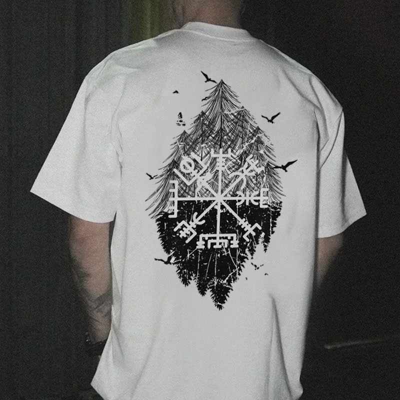 Rune Forest Black Print T-shirt