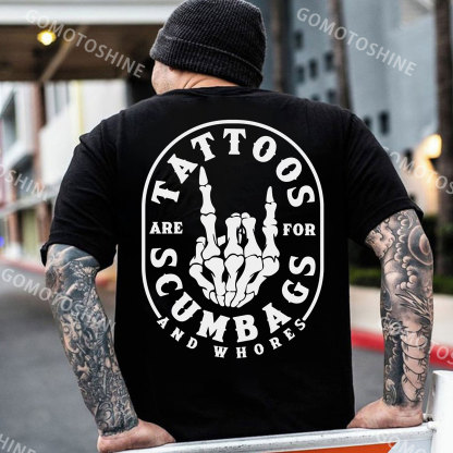 TATTOOS SCUMBAGS Bone Hand Print Men's T-Shirt