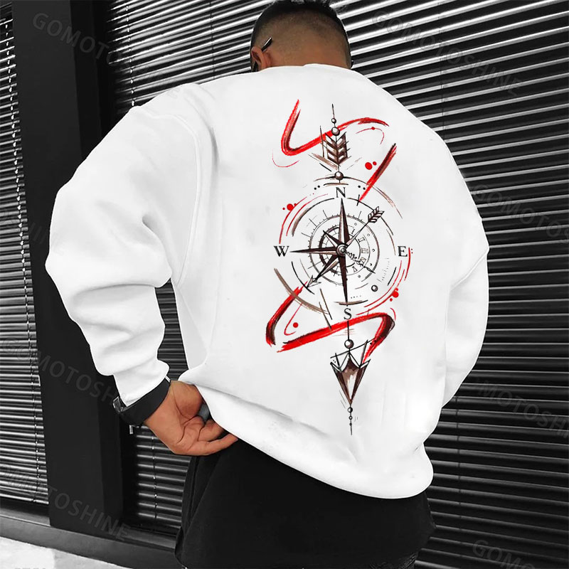 Compass Print Men's Hoodie