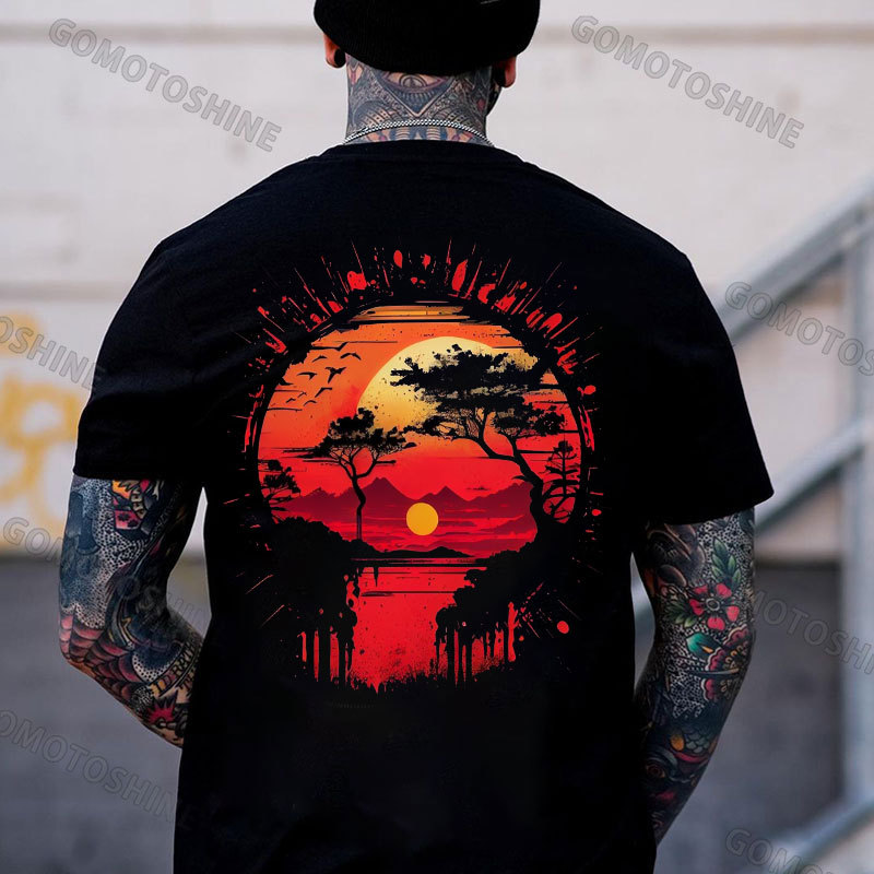Sunset Paradise Print Men's T-Shirt