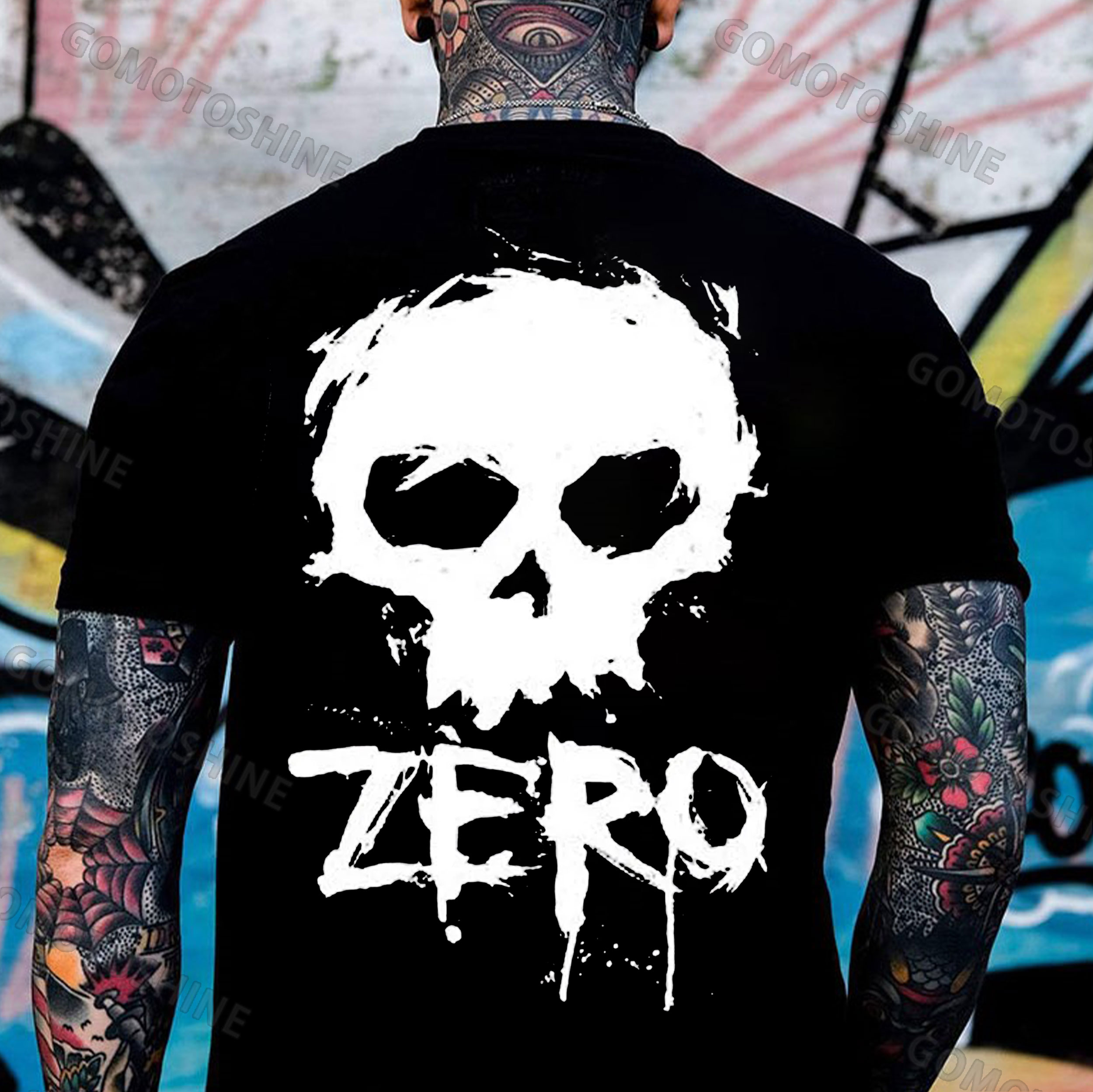 ZERO Skull Print Men's T-Shirt