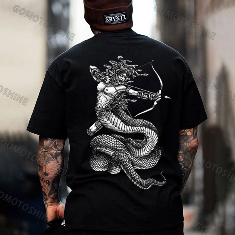 Medusa's Arrow Dark Aesthetics Print Men's T-Shirt