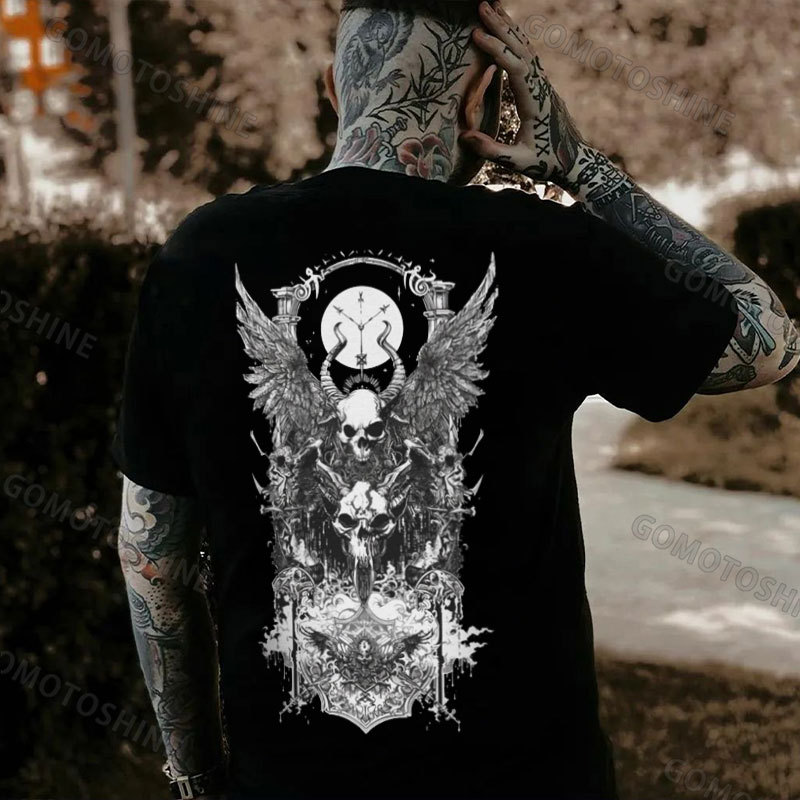 Skeleton Throne Print Men's T-Shirt
