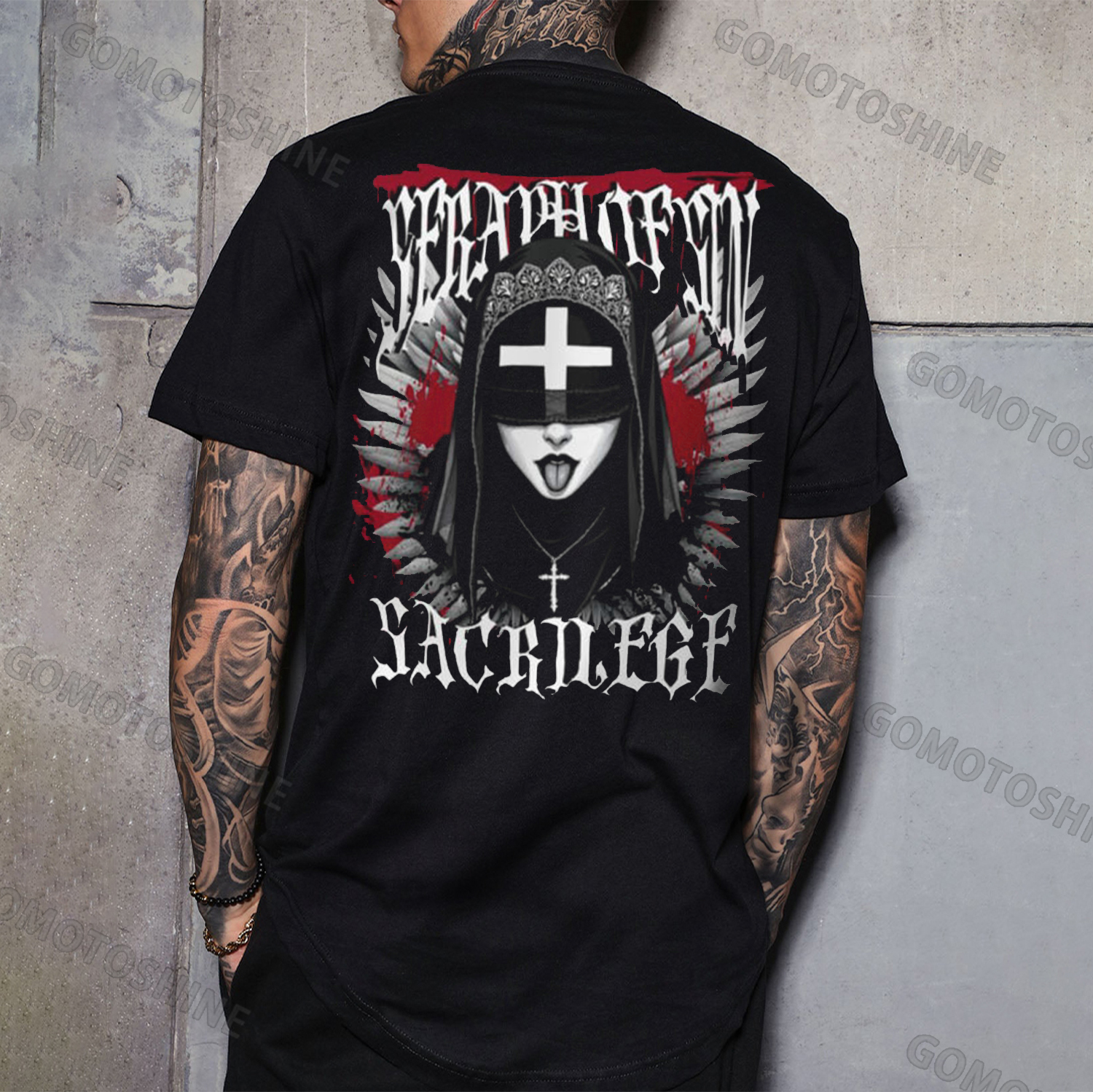SERAPH OF SIN SACRILEGE Print Men's T-Shirt