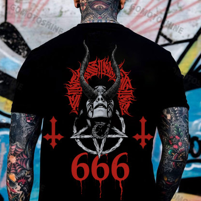 Evil Bleeding Runes Witch Print Men's T-Shirt