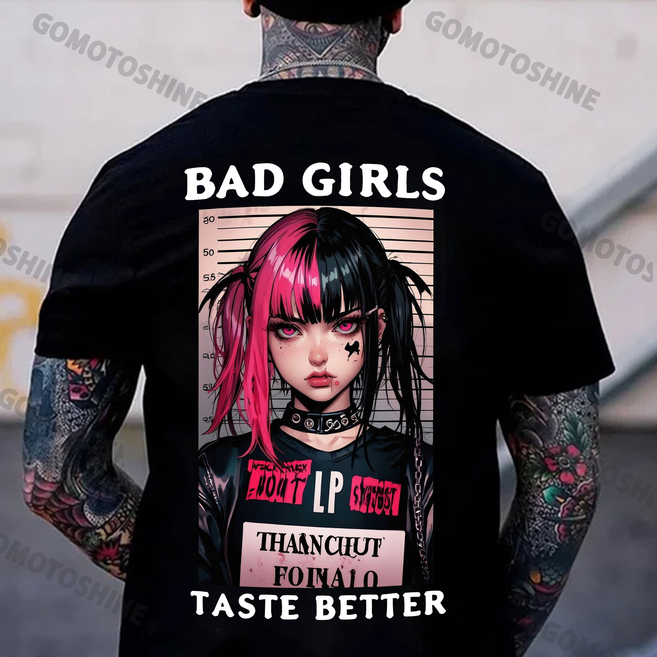BAD GIRLS TASTE BETTER Suspect Girl Print Men's T-Shirt